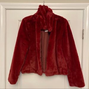 NWT J.Crew Factory faux fur jacket